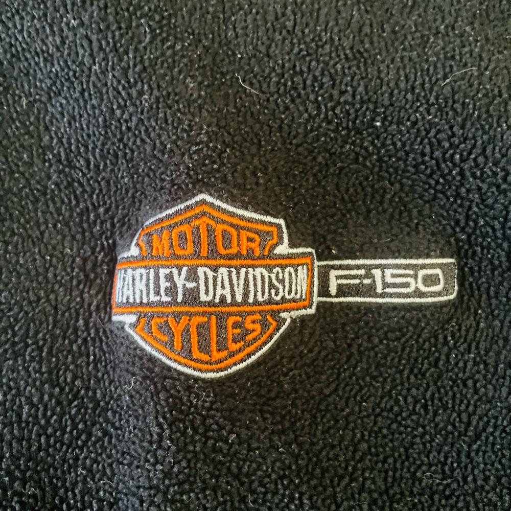 Harley-Davidson Motor Circle Black and Orange Zip Up Sweater